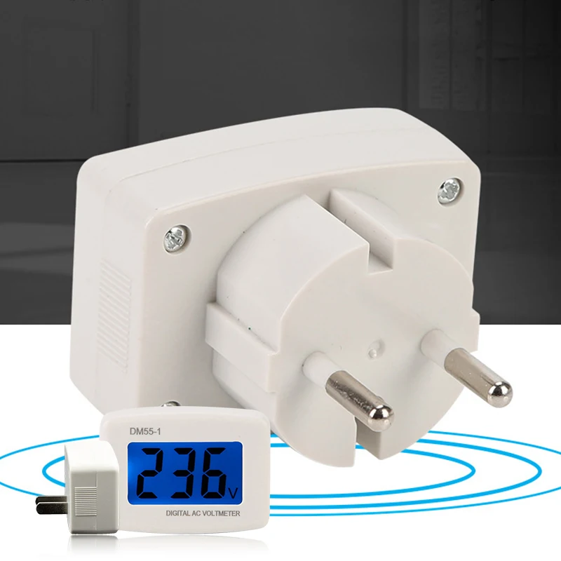 LED Digital Plug In Voltage Meter DM55-1 110-220V EU/US Plug Voltage Tester Wall Flat Voltage Measuring Digital AC Voltmeter
LED Digital Plug In Voltage Meter DM55-1 110-220V EU/US Plug Voltage Tester Wall Flat Voltage Measuring Digital AC Voltmeter