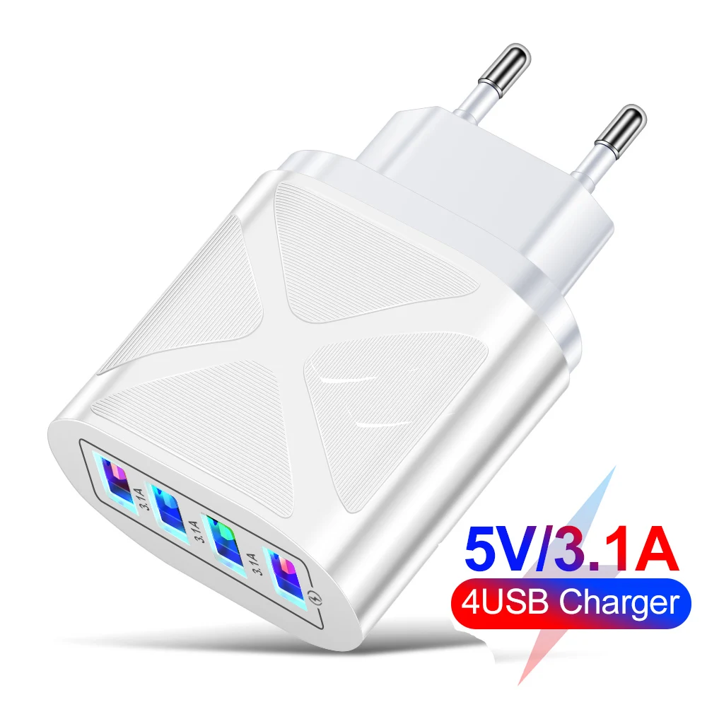 Quick Charge 3.0 4USB Charger for IPhone Xiaomi Samsung Huawei 5V 3.1A Fast Charging Adapter Ipad Tablet Fast Charger
Quick Charge 3.0 4USB Charger for IPhone Xiaomi Samsung Huawei 5V 3.1A Fast Charging Adapter Ipad Tablet Fast Charger