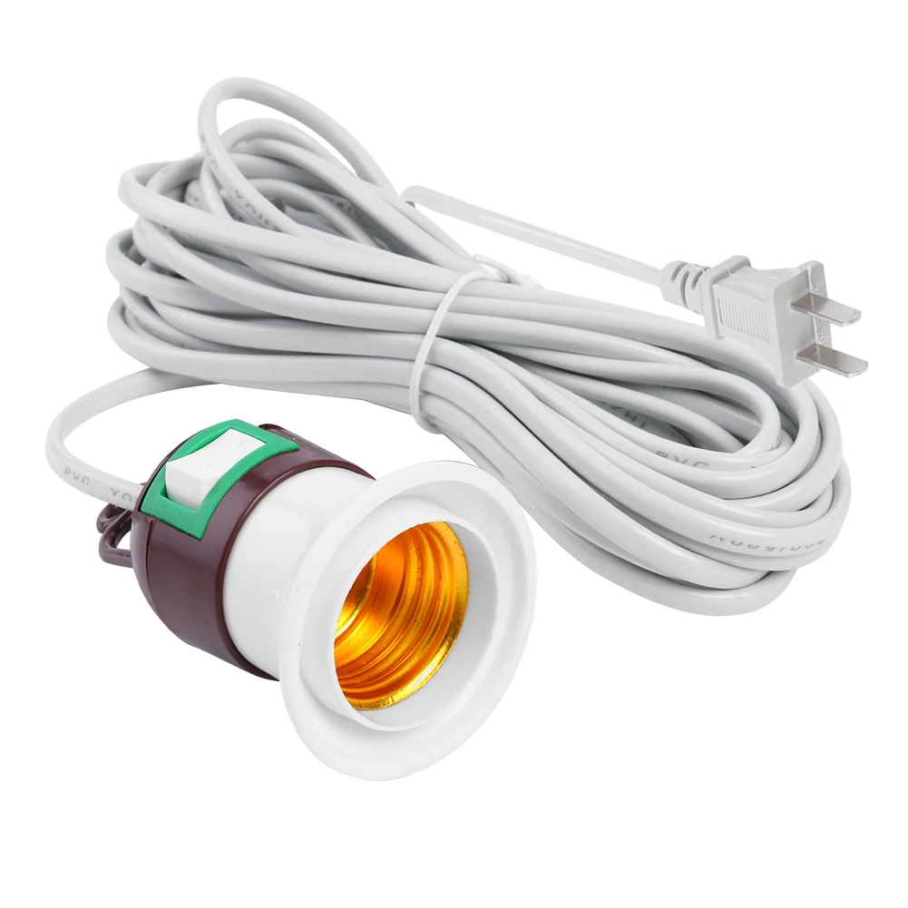 E27 Lamp Base 3m/5m/10m Power Cord Hanging Suspended Pendant Lamp Holder Chandelier Light Bulb Socket Adapter With ON/OFF Switch
E27 Lamp Base 3m/5m/10m Power Cord Hanging Suspended Pendant Lamp Holder Chandelier Light Bulb Socket Adapter With ON/OFF Switch