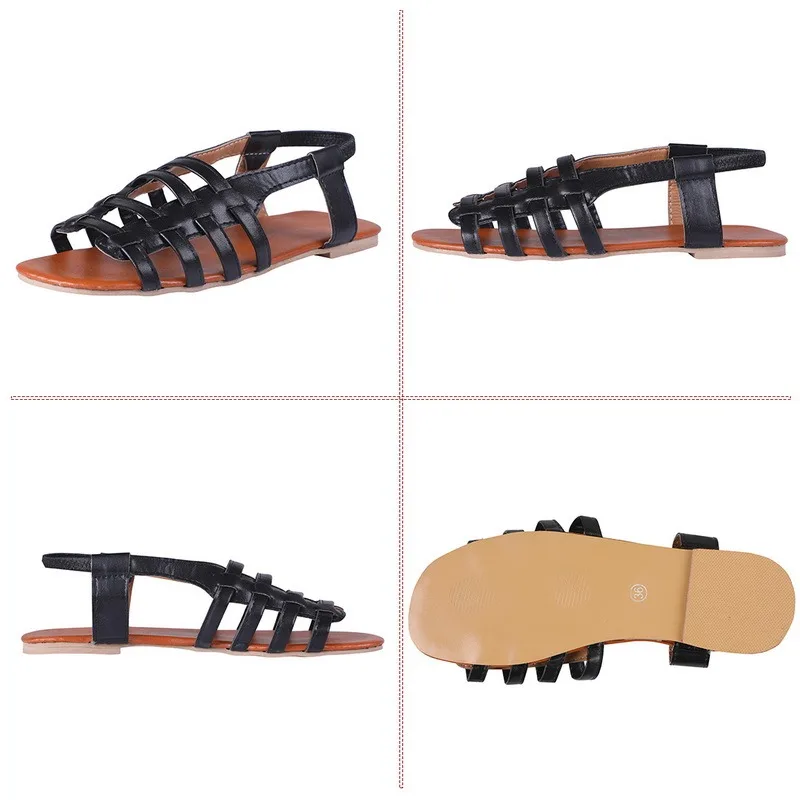 Flat Sandals Ladies Summer Outdoor Fashion Leather Flat Shoes Round Toe Elegent Slipper Adjustable Buckle Strap Casual Sandals 
Flat Sandals Ladies Summer Outdoor Fashion Leather Flat Shoes Round Toe Elegent Slipper Adjustable Buckle Strap Casual Sandals