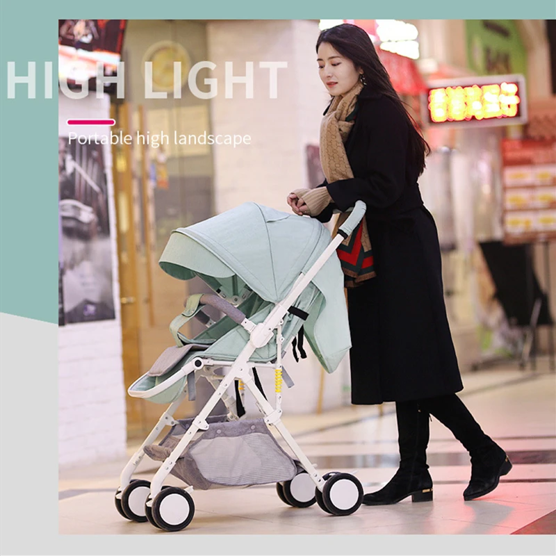 Ultra-light baby stroller portable foldable sitting reclining high landscape carriage Umbrella pram
Ultra-light baby stroller portable foldable sitting reclining high landscape carriage Umbrella pram
