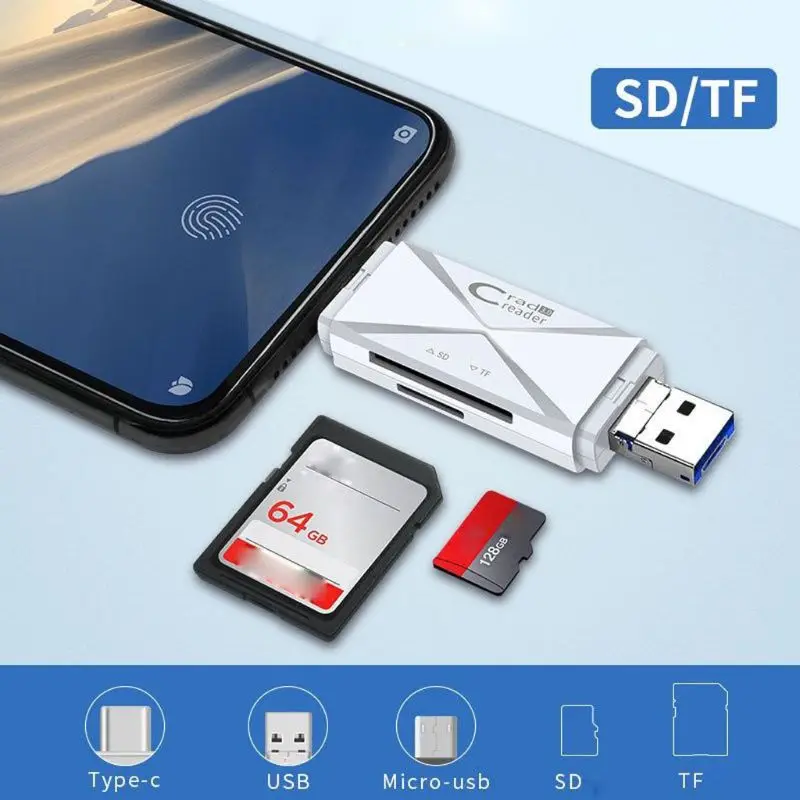 3in1 USB 2.0 Type C Dual Slot High Speed Adapter Micro SD TF SD Memory Card Reader For PC Laptop Computer Mobile Phone Tablet
3in1 USB 2.0 Type C Dual Slot High Speed Adapter Micro SD TF SD Memory Card Reader For PC Laptop Computer Mobile Phone Tablet