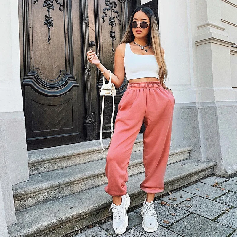 OSLLENLLA Candy Color Pink Jogger Pants Women High Waist Jogger Trousers Loose Fit Ladies Casual Harem Pants Fashion Sweatpants
OSLLENLLA Candy Color Pink Jogger Pants Women High Waist Jogger Trousers Loose Fit Ladies Casual Harem Pants Fashion Sweatpants