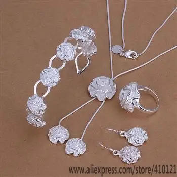 Женский ювелирный комплект из колье и серёг серебристого цвета|jewelry display set|jewelry box
