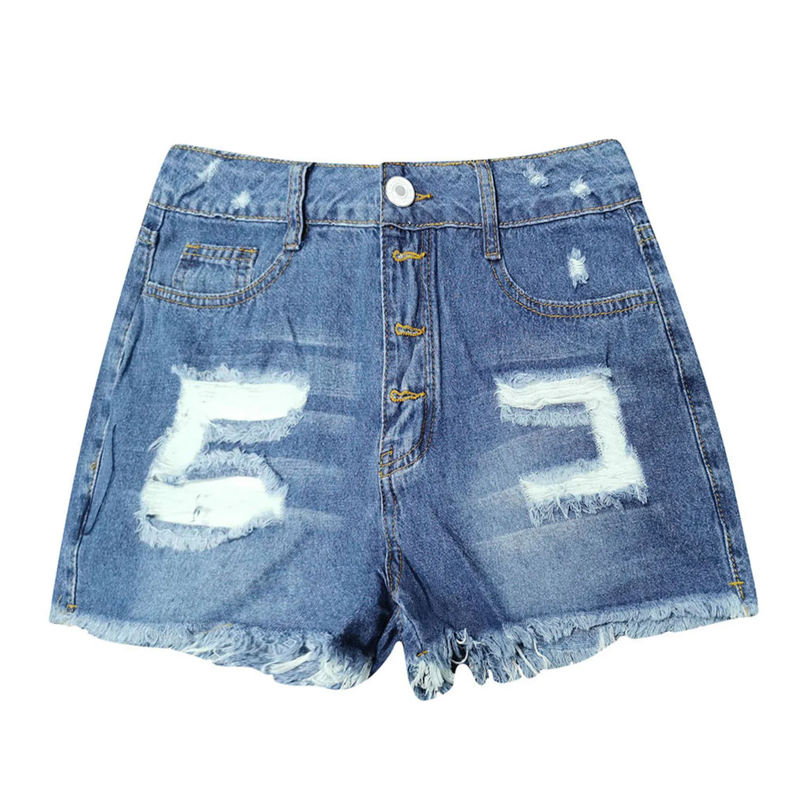 Denim Shorts Fashion Women Pocket Ripped Hole Solid Color Bottoms Summer Casual Female Zipper Button Jeans Shorts 2021 New 
Denim Shorts Fashion Women Pocket Ripped Hole Solid Color Bottoms Summer Casual Female Zipper Button Jeans Shorts 2021 New