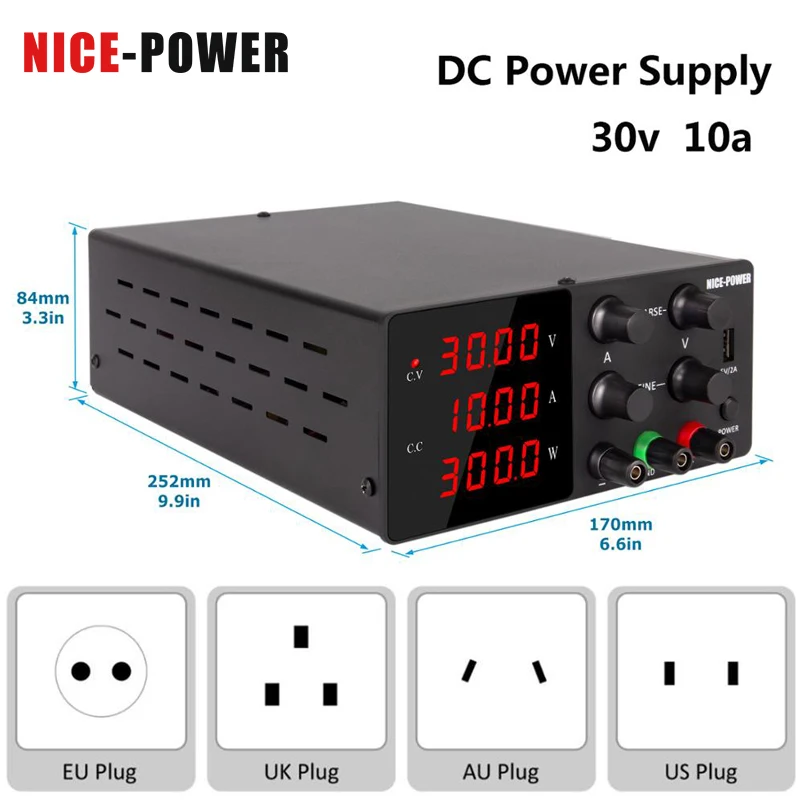 30V10A Laboratory Power Supply Current Regulator Switch Power Supply Adjustable Voltage Regulator Bench Source Digital 60V5A
30V10A Laboratory Power Supply Current Regulator Switch Power Supply Adjustable Voltage Regulator Bench Source Digital 60V5A