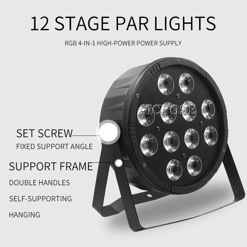 12x12 Вт led Par огни RGBW 4в1 12*12 ABS материал плоский par dmx512 дискотечные профессиональный