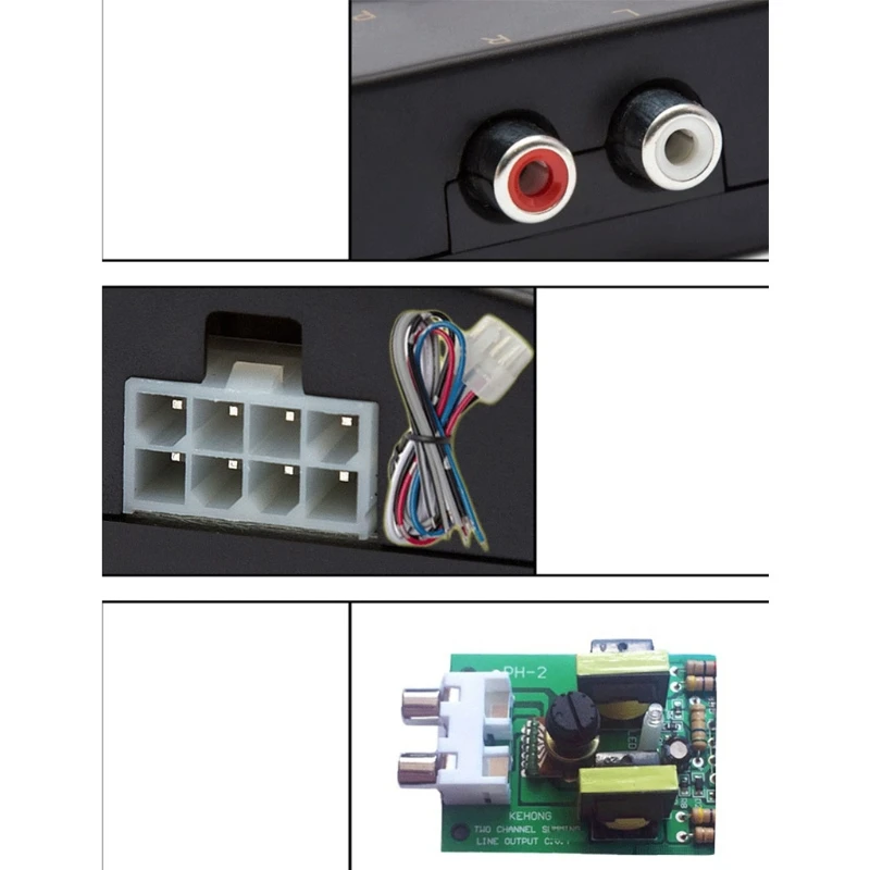 

G99F DurableAdjustable Line Control Output Impedance Converter Wire High to Low Level Stereo-RCA Adapter Amplifier PH-2