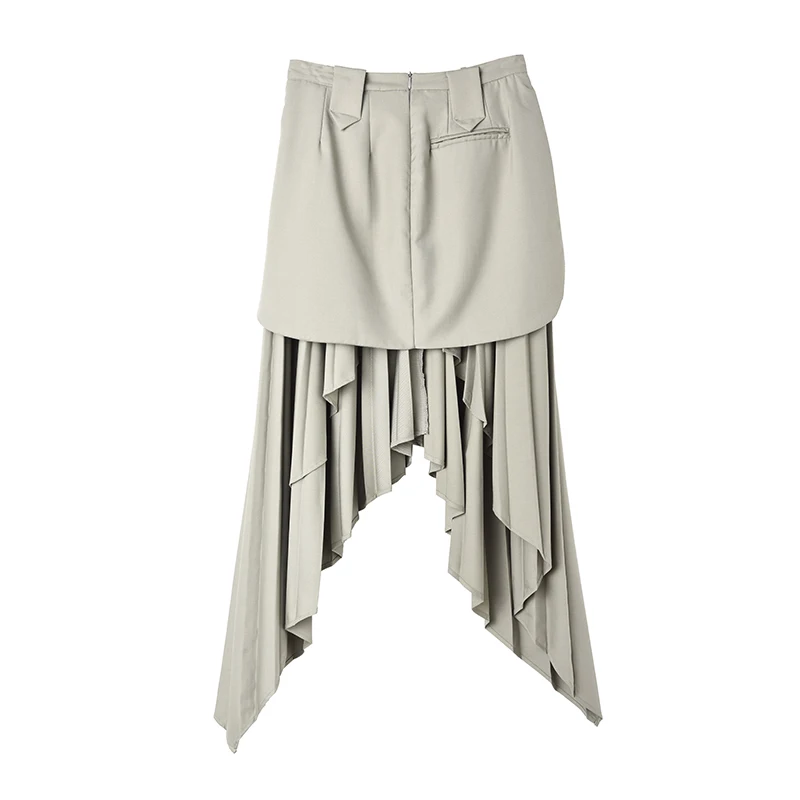 Skirt Women Fashion Tide New Spring Autumn 2021 High Waist Gray Pleated Irregular Long Temperament Half-body
Skirt Women Fashion Tide New Spring Autumn 2021 High Waist Gray Pleated Irregular Long Temperament Half-body