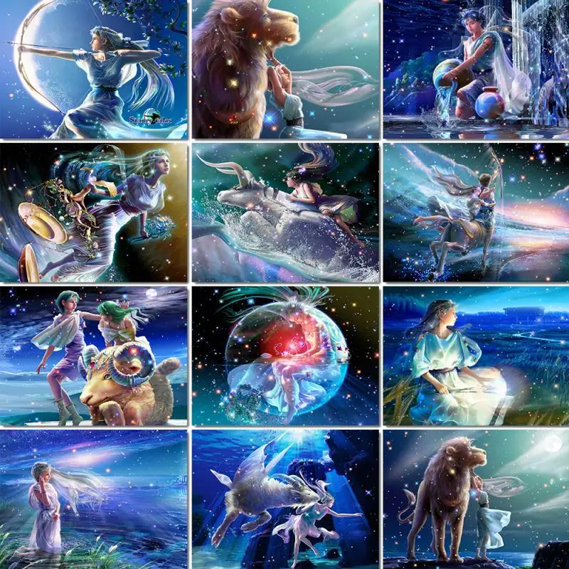 5D DIY Diamond Embroidery Full Square/Round Drill 12 Constellation Magical Diamond Painting Mosaic Cross Stitch Wall Decoration
5D DIY Diamond Embroidery Full Square/Round Drill 12 Constellation Magical Diamond Painting Mosaic Cross Stitch Wall Decoration