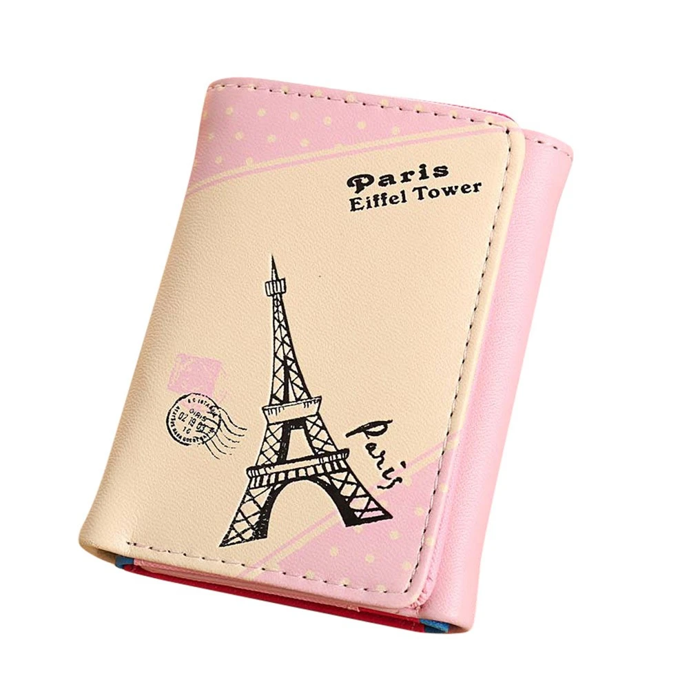 Женская сумочка из искусственной кожи Длинный кошелек с изображением Парижской