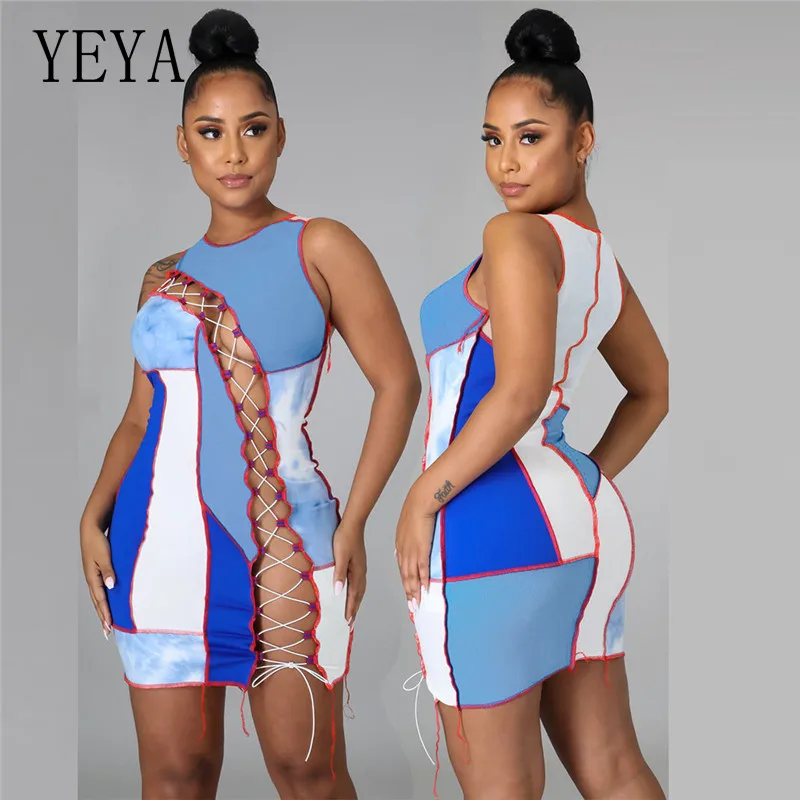 YEYA выдалбливают Бандажное платье, мини-платья, из кусков, Цвет контрастность и с перекрестной шнуровкой; С круглым вырезом без рукавов элега...
YEYA выдалбливают Бандажное платье, мини-платья, из кусков, Цвет контрастность и с перекрестной шнуровкой; С круглым вырезом без рукавов элега...