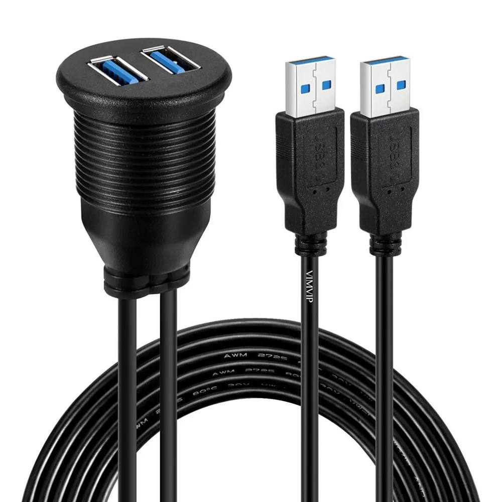 USB 2.0 Port Male to Female Extension Cable Waterproof Flush Mount Dual USB Dock Adapter Dashboard Pan for Car Motorcycle
USB 2.0 Port Male to Female Extension Cable Waterproof Flush Mount Dual USB Dock Adapter Dashboard Pan for Car Motorcycle