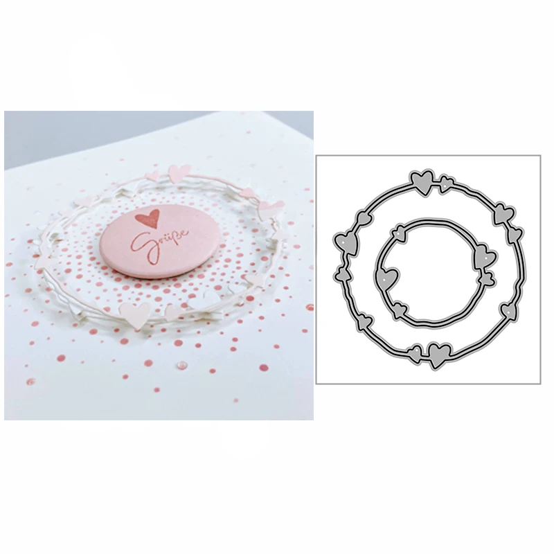 Новые сердца цепь круг 2021 Сделай Сам тиснение крафт трафарет металлические пресс-формы для изготовления открыток и скрапбукинга декор без ...
Новые сердца цепь круг 2021 Сделай Сам тиснение крафт трафарет металлические пресс-формы для изготовления открыток и скрапбукинга декор без ...