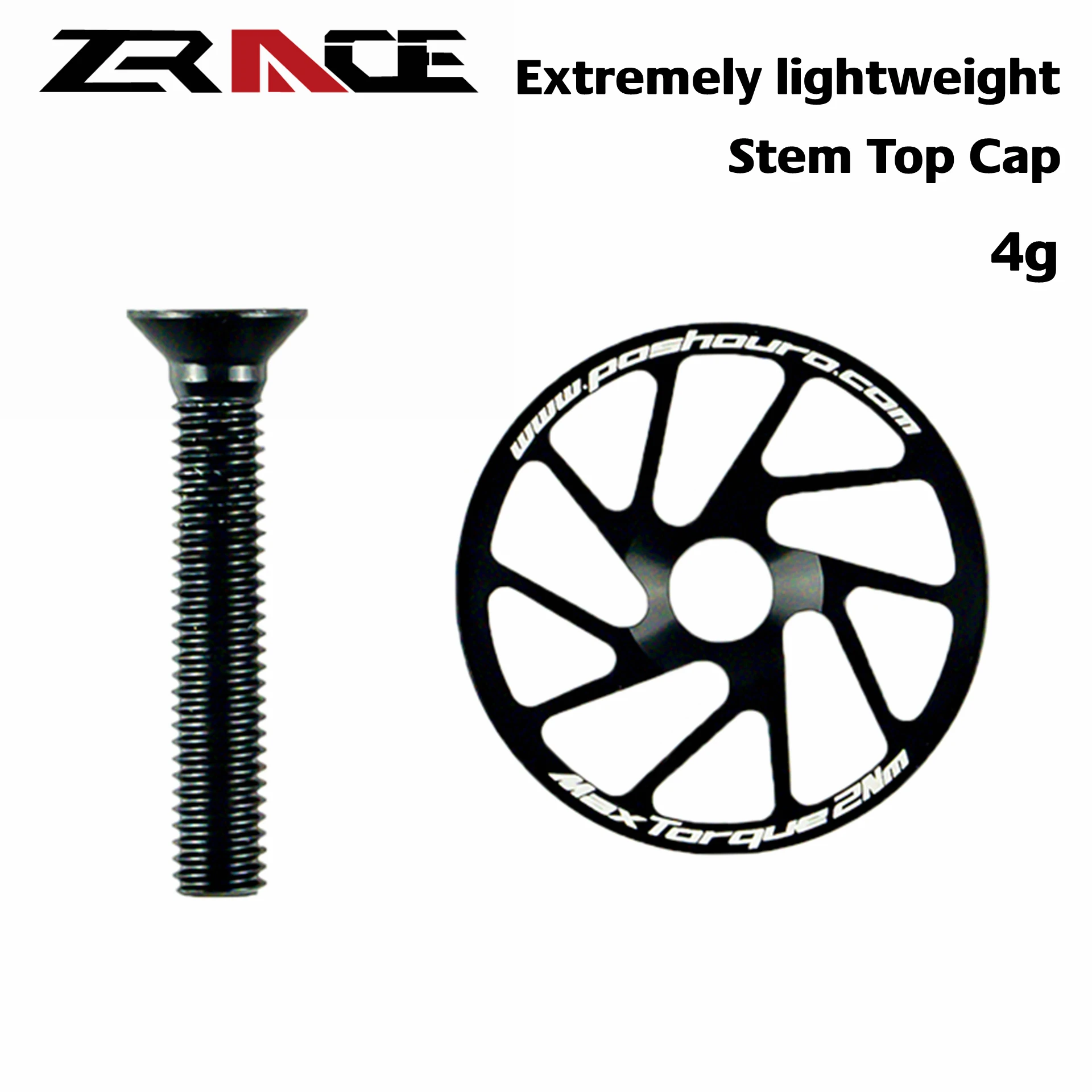 ZRACE 4g Extremely lightweight Bicycle Stem / Headset Top Cap with Screw Headset Cover,Titanium alloy screw, Extremely light
ZRACE 4g Extremely lightweight Bicycle Stem / Headset Top Cap with Screw Headset Cover,Titanium alloy screw, Extremely light