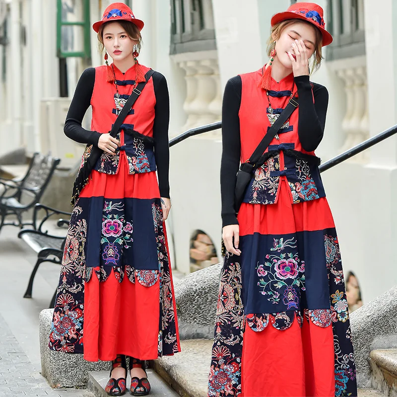 Модный комплект из двух предметов на каждый день в винтажном стиле; Элегантный Harajuku комплект из 2 предметов; Conjunto Roupas китайский Стиль вышивк...
Модный комплект из двух предметов на каждый день в винтажном стиле; Элегантный Harajuku комплект из 2 предметов; Conjunto Roupas китайский Стиль вышивк...