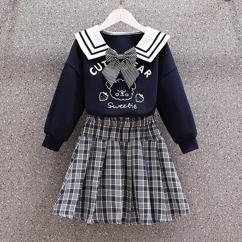 Girls Clothes Sets Spring Children Clothing Long Sleeve Tops & Plaid Skirts 2 Pcs Student Suit Cotton Kids Clothes 6-14Y
Girls Clothes Sets Spring Children Clothing Long Sleeve Tops & Plaid Skirts 2 Pcs Student Suit Cotton Kids Clothes 6-14Y