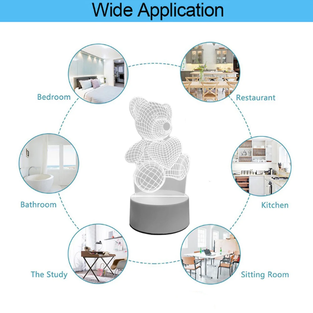 Romantic 3D LED Night Light USB Table Lamp Atmosphere Light Home Decor Warm White Lights New Year Gift For Kid Girlfriend
Romantic 3D LED Night Light USB Table Lamp Atmosphere Light Home Decor Warm White Lights New Year Gift For Kid Girlfriend