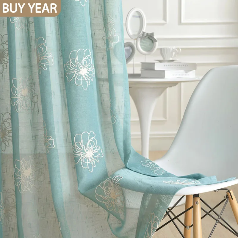 Embroidered Curtains for Living Dining Room Bedrooms Embroidery Curtain Blue Screens Modern European Morden Tulle French Window
Embroidered Curtains for Living Dining Room Bedrooms Embroidery Curtain Blue Screens Modern European Morden Tulle French Window