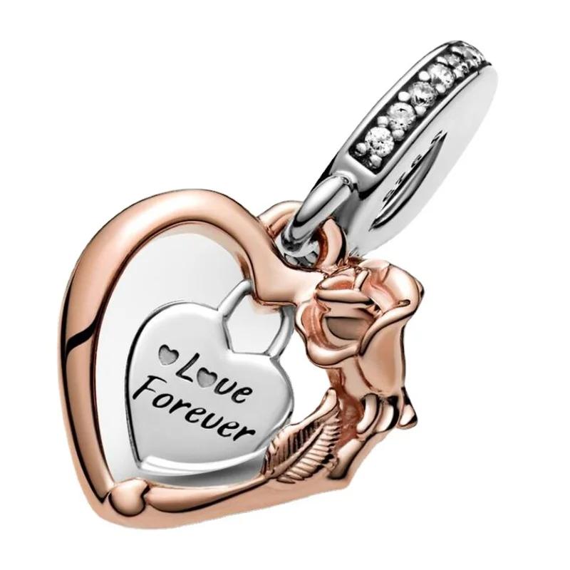 2021New S925 Sterling Silver Love and Rose Charm Fit Original 3mm Bracelet&Bangle For Women Birthday Fashion Jewelry Gift 
2021New S925 Sterling Silver Love and Rose Charm Fit Original 3mm Bracelet&Bangle For Women Birthday Fashion Jewelry Gift