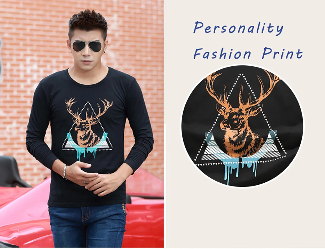100% Cotten T Shirt for Man Fashion Personality Printing Spring Autumn Long Sleeve Tee Shirt Casual 2021 O-neck Classical Style
100% Cotten T Shirt for Man Fashion Personality Printing Spring Autumn Long Sleeve Tee Shirt Casual 2021 O-neck Classical Style
