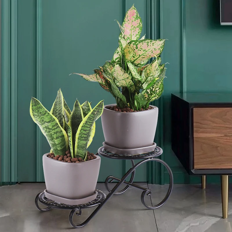 Metal Plant Stand Indoor and Outdoor Wrought Iron Plant Pot Holder for Farmhouse Garden Lawn Patio Balcony (Black) 
Metal Plant Stand Indoor and Outdoor Wrought Iron Plant Pot Holder for Farmhouse Garden Lawn Patio Balcony (Black)