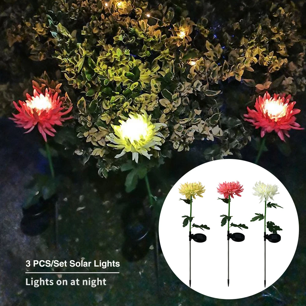 3pcs Outdoor Decor Gift Easy Install Party Stake Waterproof Garden Solar Light Ornaments Fairy Street Lamp Wedding Flower Shape
3pcs Outdoor Decor Gift Easy Install Party Stake Waterproof Garden Solar Light Ornaments Fairy Street Lamp Wedding Flower Shape