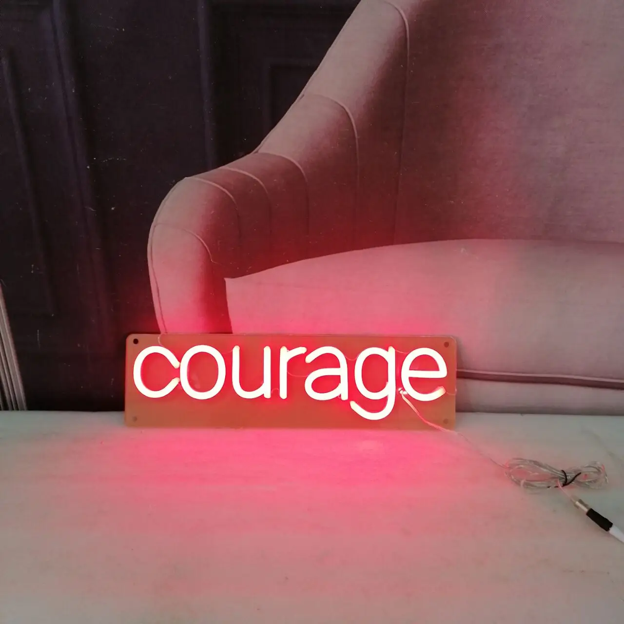 Lettelr Courage Personalized Logo Customized Letter LED Custom Neon Signs Light for GYM
Lettelr Courage Personalized Logo Customized Letter LED Custom Neon Signs Light for GYM