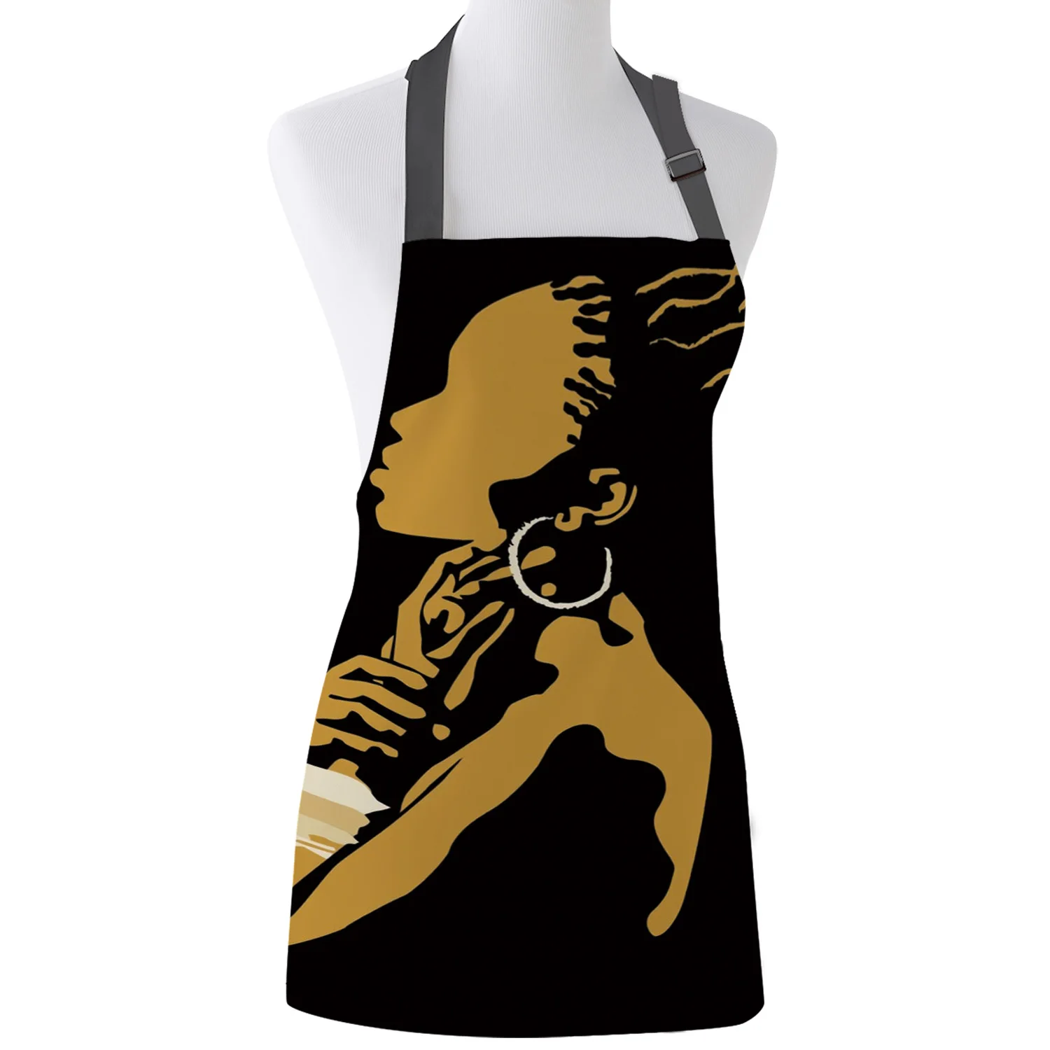 Kitchen Apron Silhouette Of African Women Sleeveless Canvas Aprons for Men Women Home Cleaning Tools
Kitchen Apron Silhouette Of African Women Sleeveless Canvas Aprons for Men Women Home Cleaning Tools