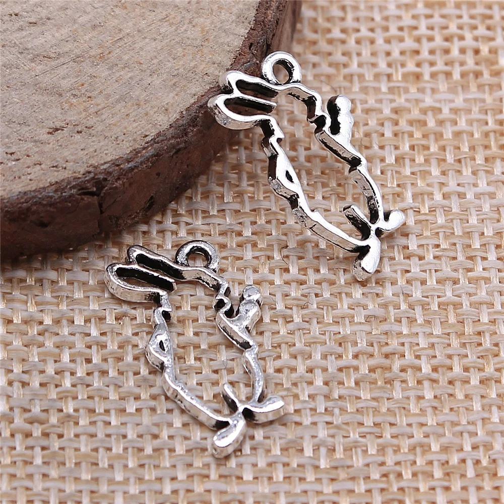 Handmade Pendants For Jewelry Accessories 20pcs Hollow Rabbit Charms 12x22mm Antique Silver Plated
Handmade Pendants For Jewelry Accessories 20pcs Hollow Rabbit Charms 12x22mm Antique Silver Plated