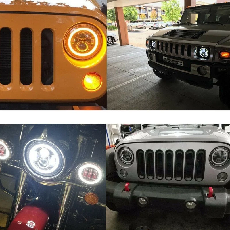 LED Headlight with Halo Ring Amber DRL Turn Signal 40W for Suzuki Samurai SJ413 SJ410 1980-1985
LED Headlight with Halo Ring Amber DRL Turn Signal 40W for Suzuki Samurai SJ413 SJ410 1980-1985