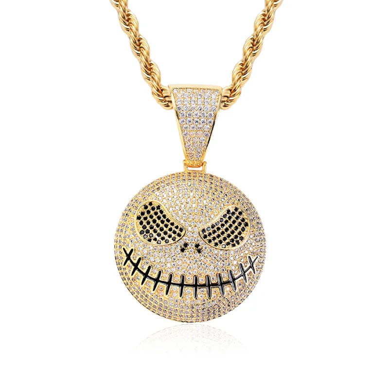 Hip Hop Rhinestone Necklace Ice Out Skull Head Grimace Pendant Cubic Zircon Chain Luxury Rock Jewelry
Hip Hop Rhinestone Necklace Ice Out Skull Head Grimace Pendant Cubic Zircon Chain Luxury Rock Jewelry