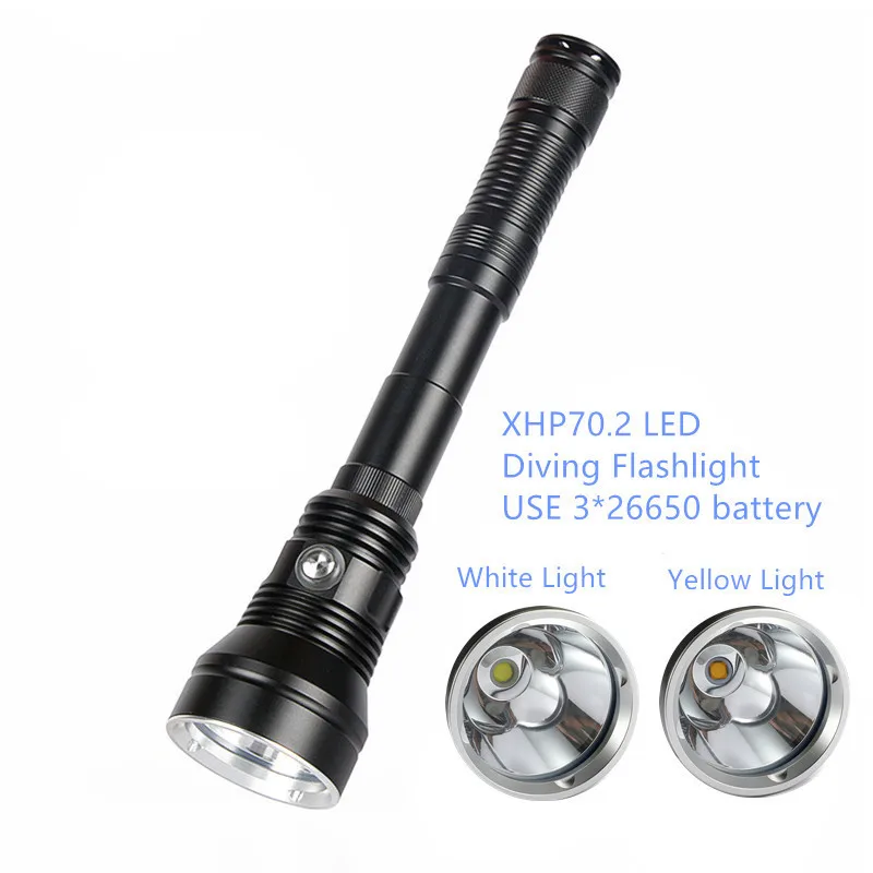 Powerful XHP70.2 yellow/white light Waterproof Scuba Diving flashlight 7000LM underwater Tactical flash light dive Torch Lamp
Powerful XHP70.2 yellow/white light Waterproof Scuba Diving flashlight 7000LM underwater Tactical flash light dive Torch Lamp