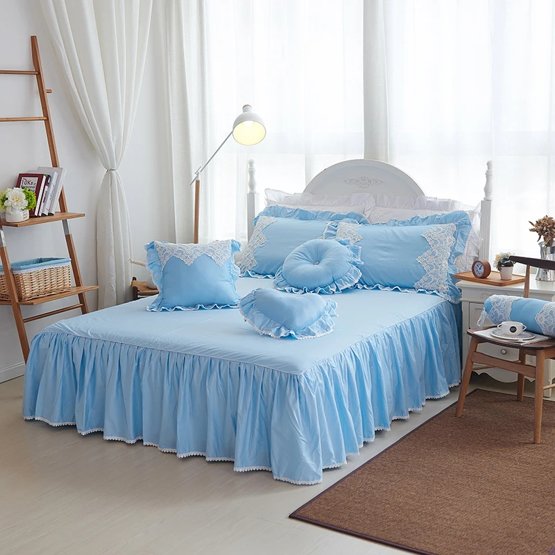 2019 New Luxury Silk Bedding Set Cotton Duvet Cover Bed Set Pillowcase 4Pcs Queen king size Bed skirt set blue lace bedclothes
2019 New Luxury Silk Bedding Set Cotton Duvet Cover Bed Set Pillowcase 4Pcs Queen king size Bed skirt set blue lace bedclothes