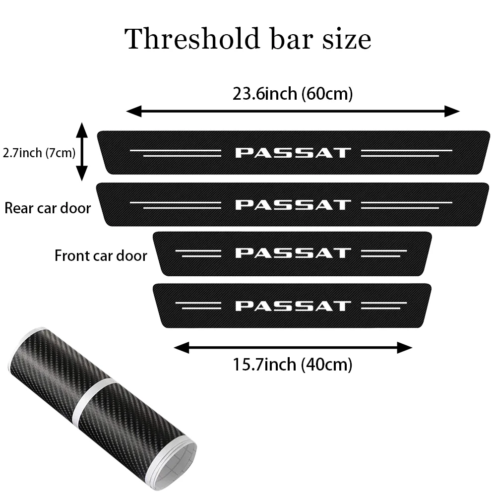 4 шт. для VW Volkswagen PASSAT 1998-2010(1997-2005) B5 B5.5 годов выпуска наклейки из углеродного