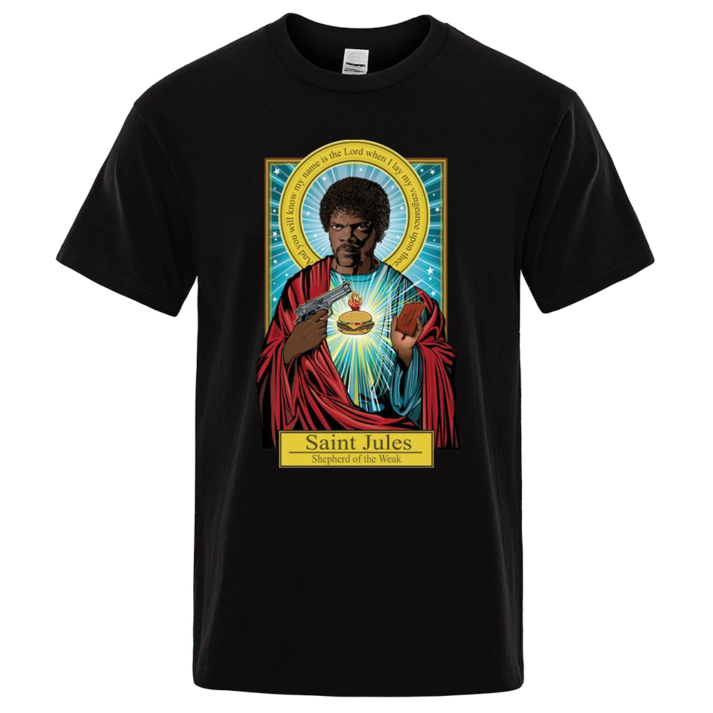 Summer Casual Men's T-Shirts Funny Catholicism T Shirts Man Streetwear Fiction Saint Jules Retro Male Tops Tee Breathable TShirt
Summer Casual Men's T-Shirts Funny Catholicism T Shirts Man Streetwear Fiction Saint Jules Retro Male Tops Tee Breathable TShirt