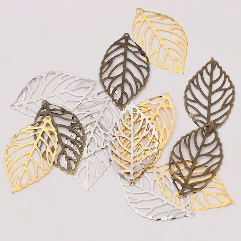 50Pcs/Lot Metal Filigree Leaf Connectors Headwear Accessories Jewelry DIY Components
50Pcs/Lot Metal Filigree Leaf Connectors Headwear Accessories Jewelry DIY Components