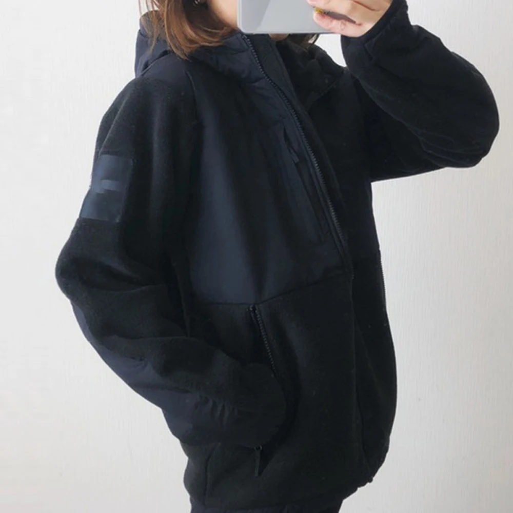 Loose Black Jacket 2021 Fashion Women Stitching Long-sleeved Zipper Jackets Hood Casual Office Ladies Outerwear Autumn Overcoats
Loose Black Jacket 2021 Fashion Women Stitching Long-sleeved Zipper Jackets Hood Casual Office Ladies Outerwear Autumn Overcoats