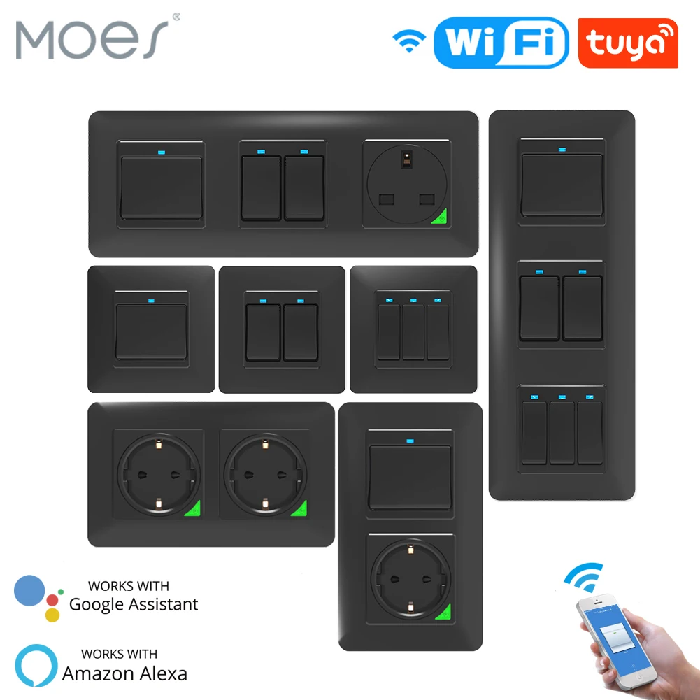 WiFi Smart Light Wall Switch Socket Push Button Smart Life Tuya Wireless Remote Control Work with Alexa Google Home DE EU UK UN
WiFi Smart Light Wall Switch Socket Push Button Smart Life Tuya Wireless Remote Control Work with Alexa Google Home DE EU UK UN