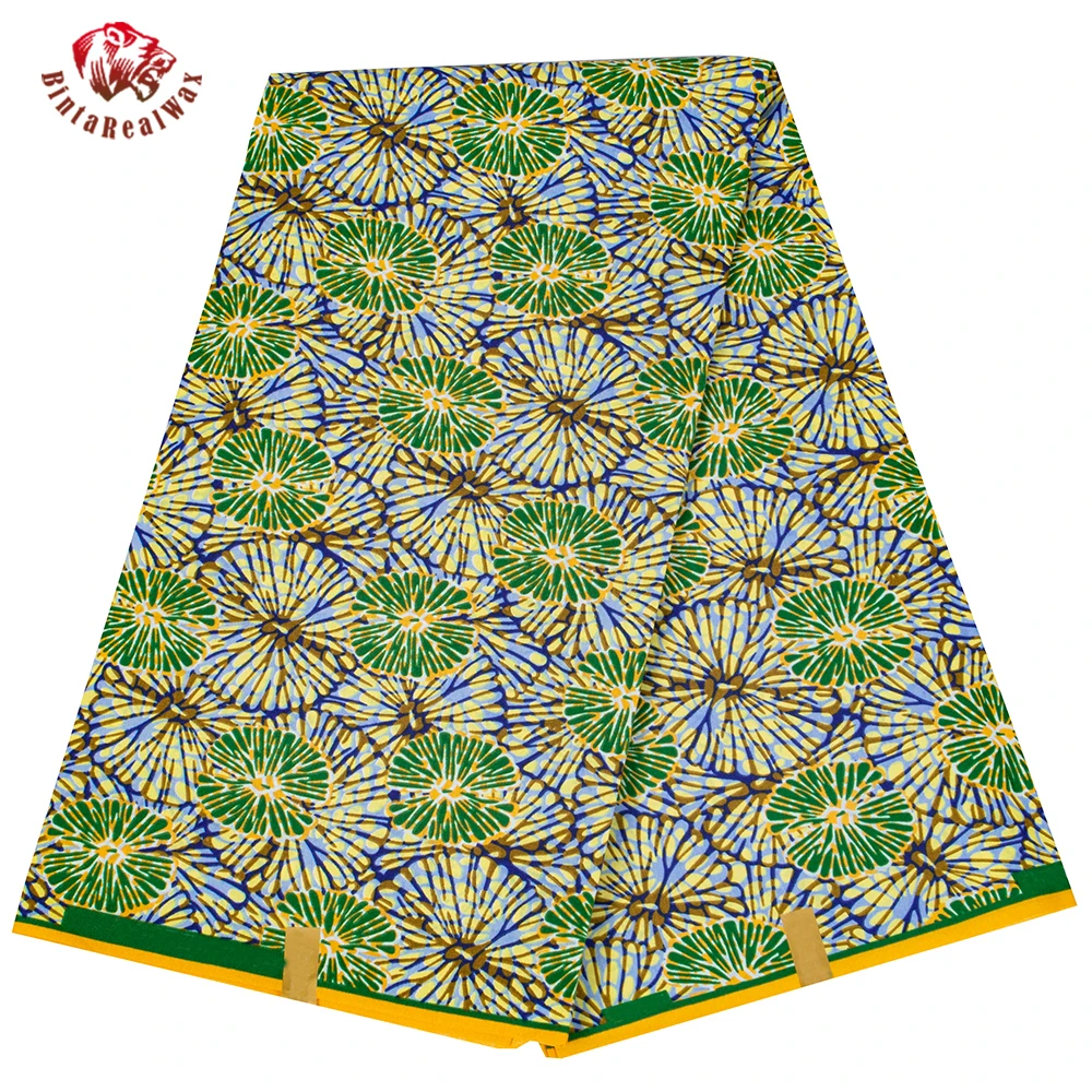 Bintarealwax 6 Yards/lot African Fabric Ankara Polyester Farbic For Sewing Wax Print Fabric By the Yard Designer FP6437
Bintarealwax 6 Yards/lot African Fabric Ankara Polyester Farbic For Sewing Wax Print Fabric By the Yard Designer FP6437