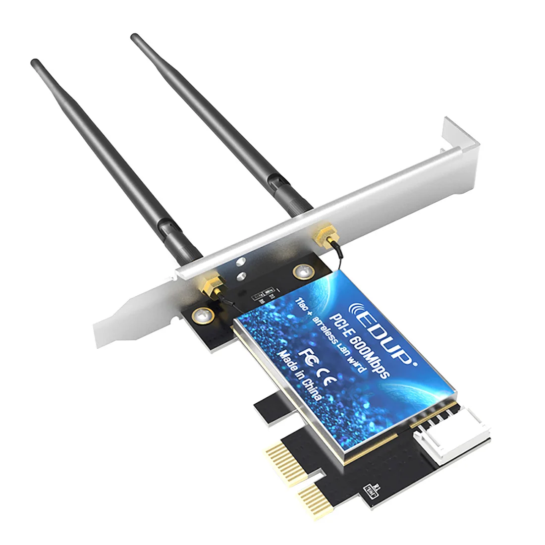 EDUP Dual Band 600Mbps PCIE WiFi Adapter Desktop 2.4G/5Ghz BT4.0 Wireless AC WIFI Network Card Adapter With 2 Antennas
EDUP Dual Band 600Mbps PCIE WiFi Adapter Desktop 2.4G/5Ghz BT4.0 Wireless AC WIFI Network Card Adapter With 2 Antennas