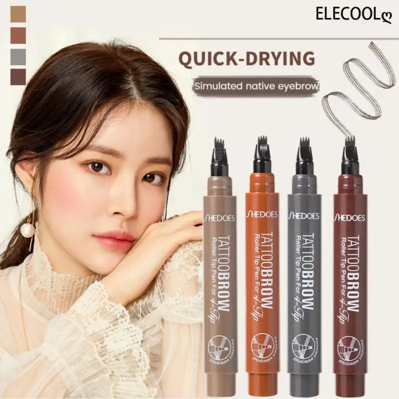 ELECOOL Tattoo Eyebrow 3D liquid Ink Pen waterproof 4 fork pencil brow Eyes Makeup Female Cosmetics 4 Natural Color Available
ELECOOL Tattoo Eyebrow 3D liquid Ink Pen waterproof 4 fork pencil brow Eyes Makeup Female Cosmetics 4 Natural Color Available