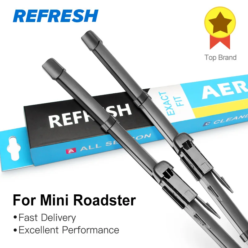 

REFRESH Wiper Blades for Mini Roadster R59 Fit Pinch Tab Arms 2012 2013 2014