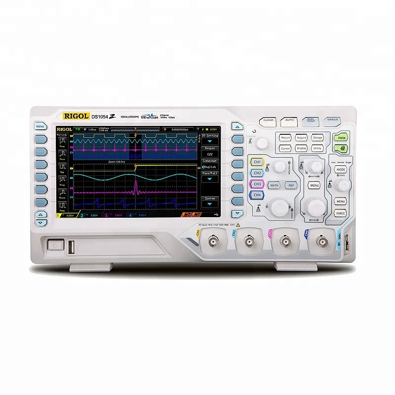 

4 Channels 50MHz Bandwidth 12Mpts Memory Depth 7.0 inches TFT LCD Display DS1054Z Digital Oscilloscope