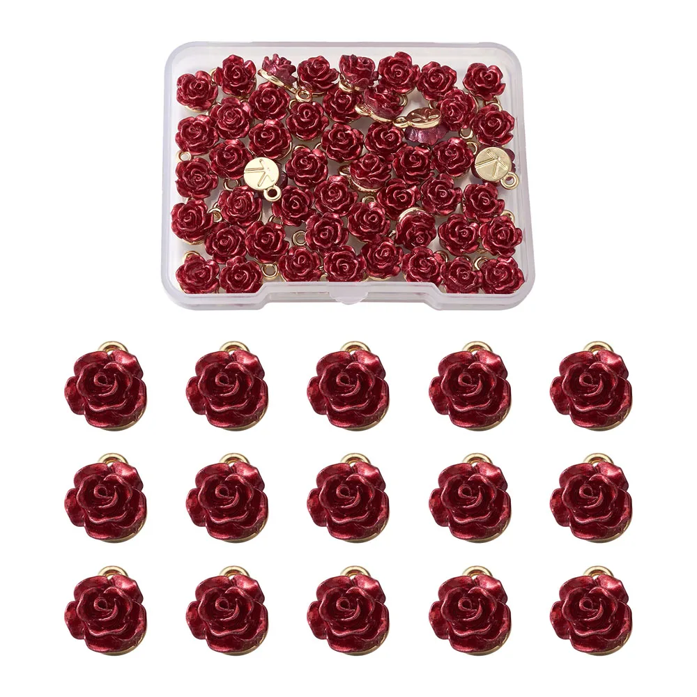 Pandahall Rack Plating Alloy Charms, with ABS Plastic, Cadmium Free & Lead Free, Rose Flower with Letter K, Dark Red, Light Gold
Pandahall Rack Plating Alloy Charms, with ABS Plastic, Cadmium Free & Lead Free, Rose Flower with Letter K, Dark Red, Light Gold
