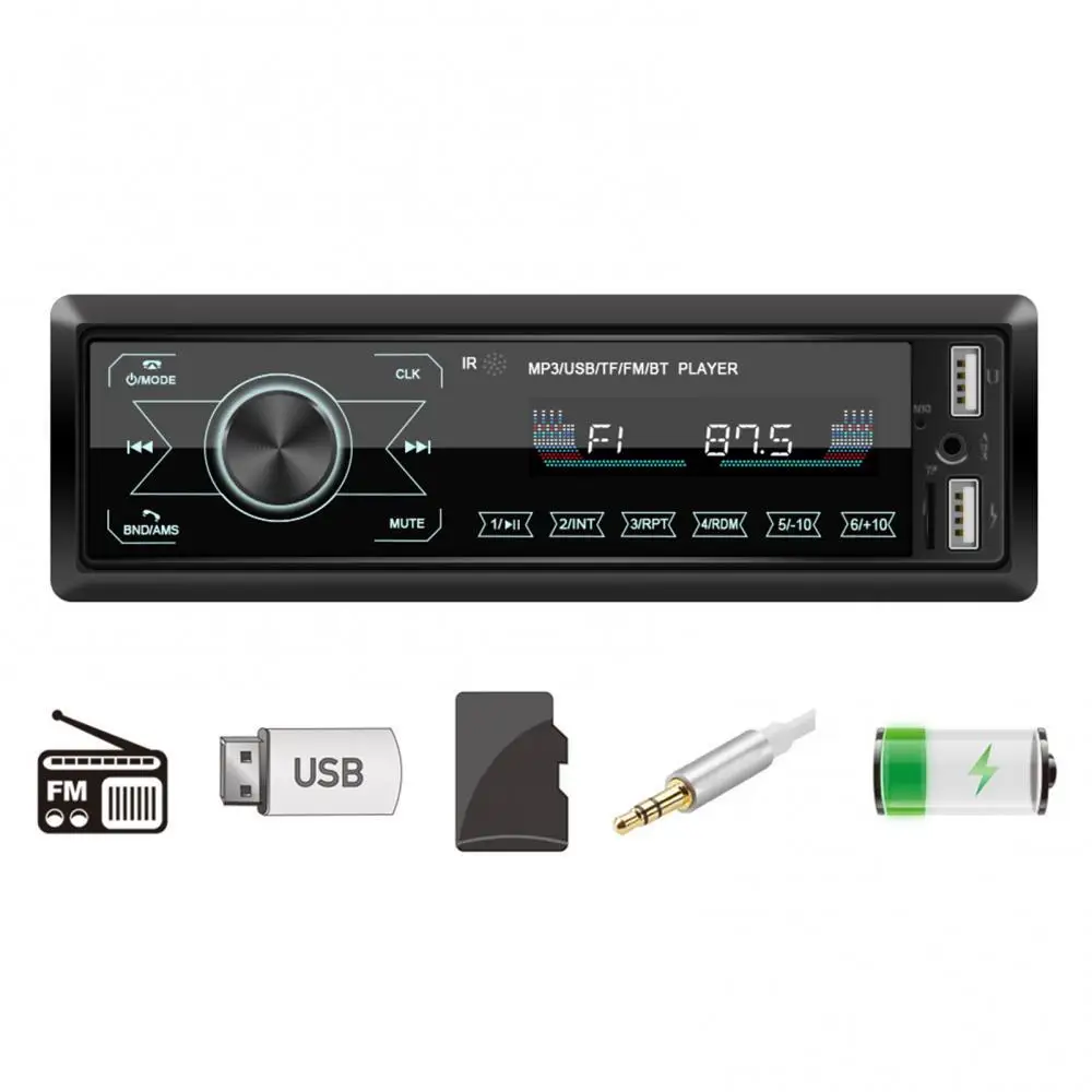 M10 In-dash Dual USB Car Stereo MP3 Player Handsfree Bluetooth AUX FM Radio Receiver Head Unit for Auto Center Control Modificat
M10 In-dash Dual USB Car Stereo MP3 Player Handsfree Bluetooth AUX FM Radio Receiver Head Unit for Auto Center Control Modificat