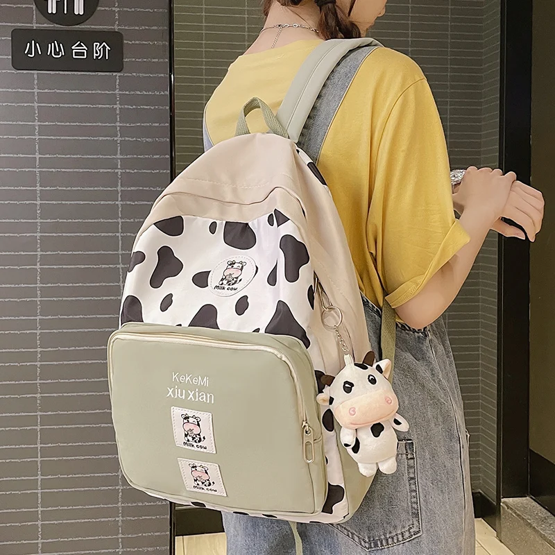 Школьный ранец для женщин в Корейском стиле Harajuku Ulzzang, вместительный рюкзак для учеников Старшей школы с коровьим рисунком, японский рюкзак
Школьный ранец для женщин в Корейском стиле Harajuku Ulzzang, вместительный рюкзак для учеников Старшей школы с коровьим рисунком, японский рюкзак
