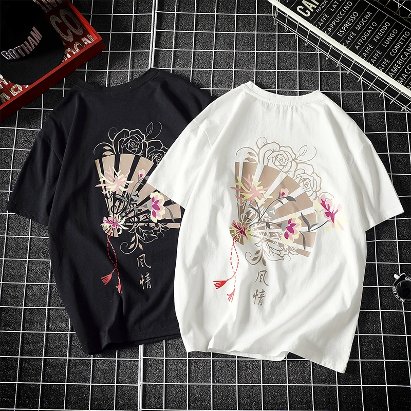 Summer Men's Cotton Short Sleeve T-shirt Chinese Style Print Black White Casual Oversize O-Neck
Summer Men's Cotton Short Sleeve T-shirt Chinese Style Print Black White Casual Oversize O-Neck
