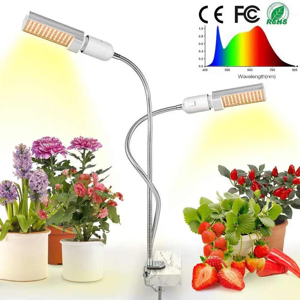 45W DC5V LED Full Spectrum Plant Grow Light Office High Brightness with Timming Switch Double Head Grow Lighting Lamp
45W DC5V LED Full Spectrum Plant Grow Light Office High Brightness with Timming Switch Double Head Grow Lighting Lamp