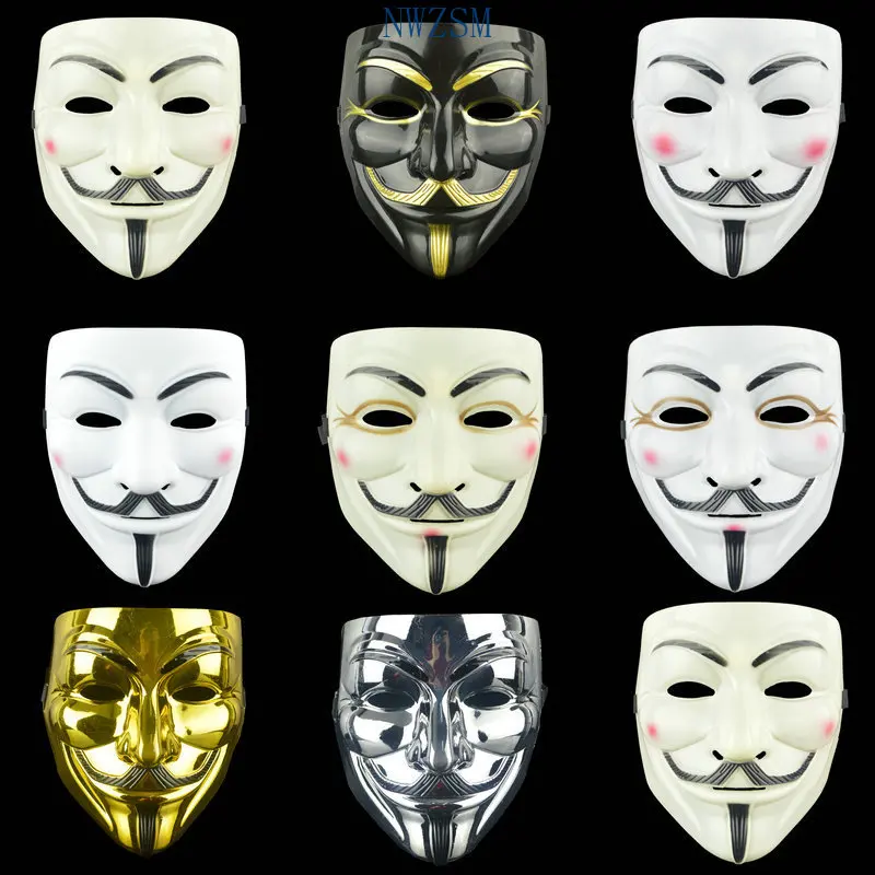 1PCS Hot Selling Party Masks V for Vendetta Mask Anonymous Guy Fawkes Fancy Dress Adult Costume Accessory Party Cosplay Masks
1PCS Hot Selling Party Masks V for Vendetta Mask Anonymous Guy Fawkes Fancy Dress Adult Costume Accessory Party Cosplay Masks